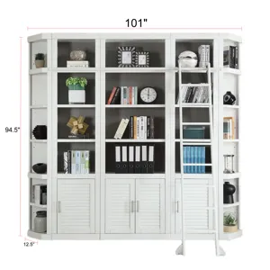 Catalina 6 Piece Library Wall with Ladder
