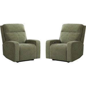 Traxton Jasper Moss Power Zero Gravity Recliner P3 Two Pack