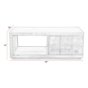 Laguna Rectangular Storage Cocktail Table with 2 End Tables