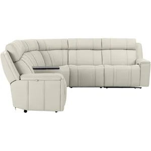 Sausalito Platinum Envy 6 Piece Modular Zero Gravity Power Reclining Sectional with Power Adjustable Headrests