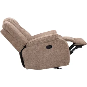 Bruno Plush Tobacco Manual Glider Recliner Two Pack
