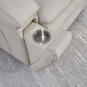 Armstrong Buffy Cream Power Recliner with Heat Massage and Auto-Glide Two Pack