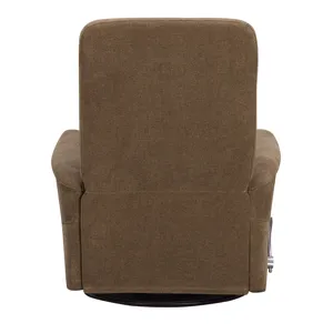 Gemini Snazzy Shiitake Manual Swivel Glider Recliner