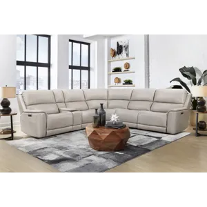 Easton Steamboat Quartz 6 Piece Zero Gravity Power Reclining Sectional with Power Adjustable Headres