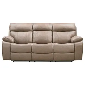 Theon Stokes Toffee Manual Reclining Sofa Loveseat and Recliner