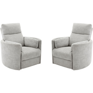 Radius Mineral Power Swivel Glider Recliner Two Pack
