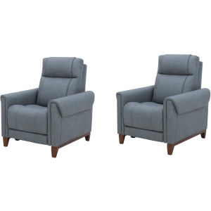 Conrad Blue Dusk Power High Leg Recliner P2 Two Pack