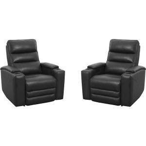 Nexus Autumn Black Zero Gravity Power Recliner P3 Two Pack