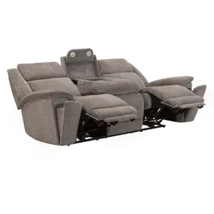 Colton Branson Tweed Power Zero Gravity Sofa and 2 Recliners with Immersive Audio