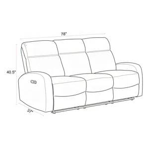 Tuscany Whiskers Nature Power Reclining Sofa and 2 Recliners