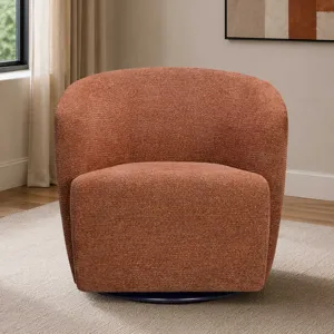 Mingle Thatch Terracotta Swivel Glider Accent Chair Two Pack