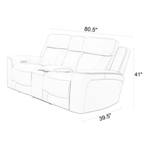 Calgary Autumn Umber Power Reclining Sofa and Loveseat