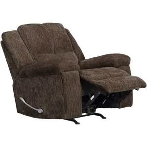 Bronco Plush Umber Manual Rocker Recliner Two Pack