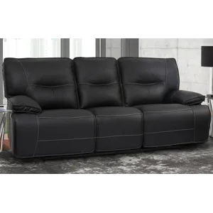 Spartacus Black Power Reclining Sofa and Two Recliners