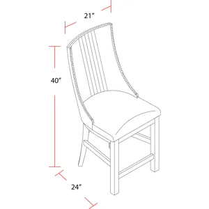 Lodge Dining Swivel Counter Sling Chair Two Pack