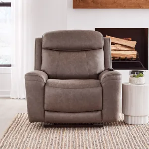 Callahan Sydney Brunette Power Lift Recliner with Heat and Massage Two Pack