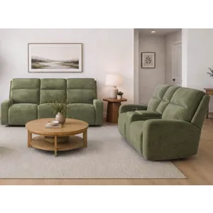 Traxton Jasper Moss Power Zero Gravity Sofa and Loveseat