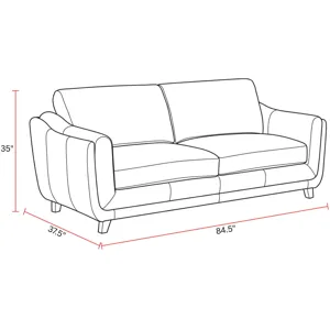 Hayden Renaissance Marigold Stationary Sofa