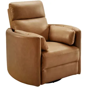 Radius Vintage Caramel Swivel Power Glider Recliner Two Pack