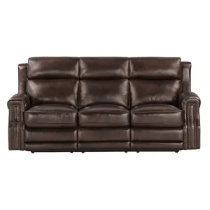 Hensley Smooth Espresso Power Reclining Sofa Loveseat and Recliner