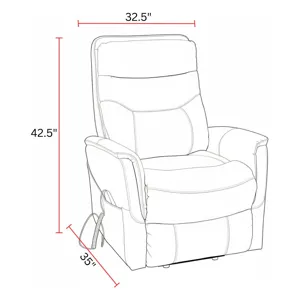 Gemini Softy Ivory Power Lift Recliner with Articulating Headrest Two Pack