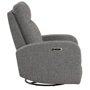 Thriller Natural Beauty Grey Power Swivel Glider Recliner Two Pack