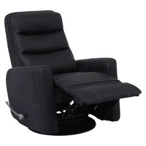 Hercules Black Swivel Glider Recliner Two Pack