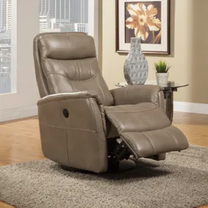 Gemini Linen Power Swivel Glider Recliner Two Pack