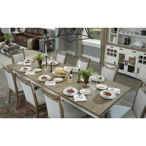 Americana Modern Dining 88 inch Trestle Extendable Dining Table