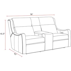 Channing Renaissance Cinnamon Power Zero Gravity Sofa and Tilt Console Loveseat