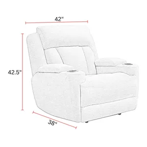 Dalton Lucky Charcoal Power Reclining Sofa Loveseat and Recliner