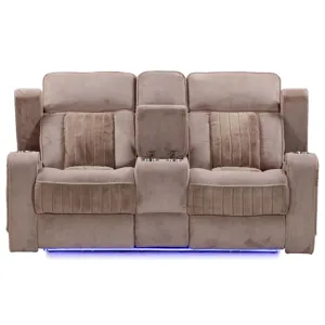 Equinox Mushroom Power Reclining Console Loveseat