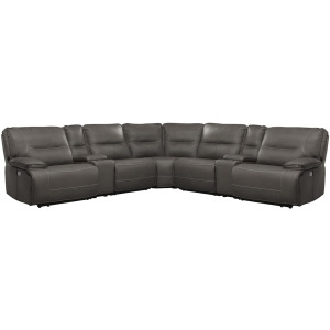 Spartacus Haze 7 Piece Modular Power Reclining Sectional with Power Adjustable Headrests