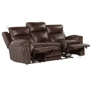 Hensley Smooth Espresso Power Reclining Sofa Loveseat and Recliner