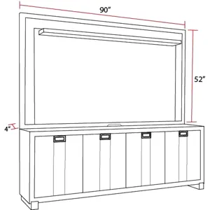 Ascent 90 Inch Panel Hutch