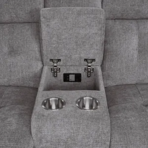 Richland Bristol Grey Power Reclining Sofa and Loveseat