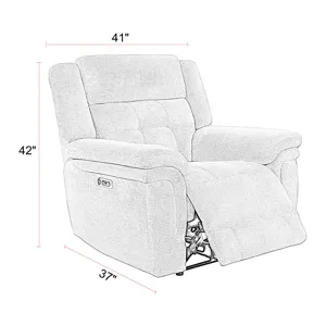Richland Bristol Grey Power Reclining Sofa and Two Recliners
