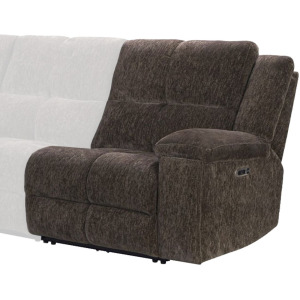 Bronco Plush Umber Power Right Arm Facing Zero Gravity Recliner P2