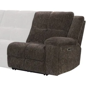 Bronco Plush Umber Power Right Arm Facing Zero Gravity Recliner P2