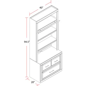Catalina 40 In. Lateral File and Hutch