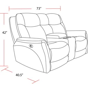 Linus Hudson Grey Power Reclining Sofa and Loveseat