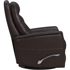 Gemini Milan Brown Manual Swivel Glider Recliner