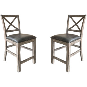 Lodge Dining Upholstered Counter Chair Two Pack