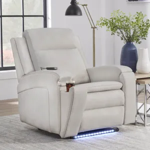 Armstrong Buffy Cream Power Recliner with Heat Massage and Auto-Glide Two Pack