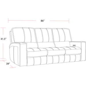 Rockford Verona Saddle Power Reclining Sofa and Two Recliners