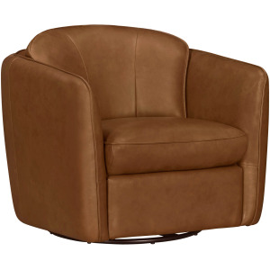 Norwood Renaissance Chestnut Swivel Glider Accent Chair