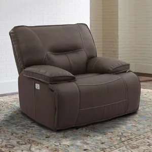 Spartacus Chocolate Power Reclining Sofa and Two Recliners