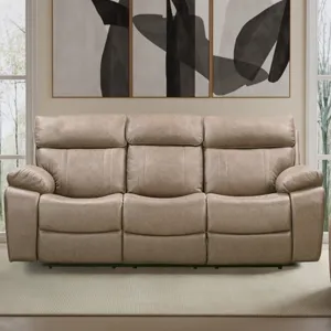 Theon Stokes Toffee Manual Reclining Sofa Loveseat and Recliner