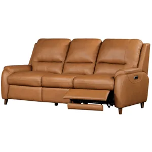 Austin Caramel Cream Power Reclining Sofa and Loveseat
