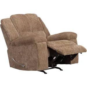 Bronco Plush Tobacco Manual Rocker Recliner